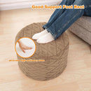 20x14 Inches Light Coffee Ultra Soft Foot Rest Ottoman