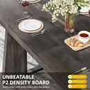 Rectangular Dining Table 70 Inch Rustic Grey For Six To Eight