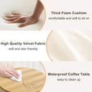 White Velvet Upholstered Storage Ottoman Vanity Set