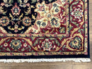 Pak Persian Sarouk Rug 3x5, Navy Blue and Red