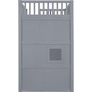 Twin Size House Loft Bed With Ladder and Wardrobe-Grey