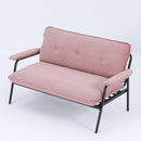 Modern Pink Sofa with Metal Frame for Versatile Scenarios in Small Spaces, 53-Inch