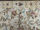 Aubusson Rug 8x10, French European Design, Vintage Handmade Wool Carpet, Aubusson Rug with Pile, Floral