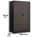 Metal Storage Cabinet with Locking Doors and Adjustable Shelf, Folding Filing Storage Cabinet , Folding Storage Locker Cabinet for Home Office,School,Garage, Black