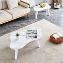 Modern minimalist white table top. Cloud shape gives you a new experience, computer desk. The game table. Suitable for dining and living rooms.