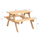 Natural Wood Children's Dining Table and Chair Set for Play, Reading, and Snacks