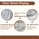 Table and chair set.63'x31.5x30' Luxurious Snow Mountain Patterned Sintered Stone Table with Silver Metal Butterfly Legs.Paried With 4 Light Gray High-quality PU Chairs With Arched Metal Legs.