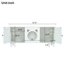 Furniture Style Cat Cabinet Cream White Cat Litter Box with Sisal Scratching Door MDF