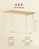 Golden Oak Farmhouse Dining Table 55.1 Top Seats 4 To 6