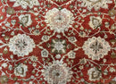 Pakistani Peshawar Rug 10x13, Burnt Orange, Large Handmade Wool Carpet