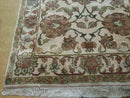4x12 Vintage Oriental Runner Rug Hand Knotted Indian Agra Wool Tea Washed Beige