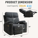 Electric Recliner Chair With Soft Fabric And Cup Holders