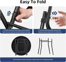 Black Twenty EightIn High Top Foldable Removable Locking Legs Cocktail Table