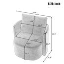 Modern 360° Swivel Accent Barrel Armchair in Grey Chenille, 29.9' Upholstered with Curved Design for Living Room, Bedroom, Office, and Hotel