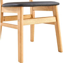 The stylish and durable solid wood dining chair, small curved back, PU cushion, and beautiful shape match perfectly with any room and everyday use