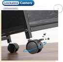 2 Drawer Mobile File Cabinet Rolling Printer Stand Charcoal Black Wood Grain Finish For Home Office