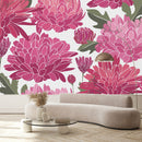 Stylish Pink Peonies Wallpaper