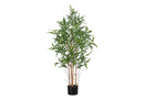50" Tall, Artificial Plant, Bamboo Tree, Indoor, Faux, Fake, Floor, Greenery, Potted, Decorative - Green / Black