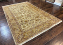 Turkish Oushak Rug 6x9, Vintage, Beige