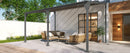 Outdoor Wall-Mounted Gazebo with Sloped Roof Design, UV Protection, and Durable Iron Frame, 14.76x9.22 FT, Gray