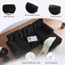 82.6' Modern Sectional Sofas Couches Velvet L-Shaped Couches for Living Room, Bedroom, Black