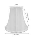10"W x 9"H White Bell Shantung Shade