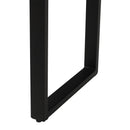 TREXM Solid Wood Entryway Table with Fluted Design, Retro Minimalist Console Table with Storage, Narrow Sofa Table with Metal Legs for Entryway Hallway Living Room(Honey+Black)