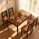 Executive Solid Rubber Wood Space Saving Dining Set