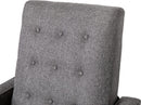Ezra Pushback Recliner Gray Fabric Mid Century Modern