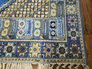 7' X 10' 5" Handmade Moroccan Urban Rabat Wool Carpet Blue Area Rug