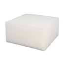 Upholstered Square Ottoman,Cream