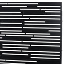Outdoor & Indoor Privacy Screen Freestanding Decorative Panel Black Steel 76' H x 48' W