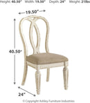 Realyn French Ribbon Back Dining Chairs Chipped White