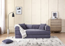 Convertible Sleeper Sofa Bed with Cylindrical Pillow - Corduroy Folding Mattress Couch with Fixed-Shape Frame for Living Room, Bedroom, Lounge, Studio - Gray