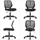 Low Back Armless Desk Chair With Lumbar Support Black