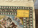 Indian Kashmiri Silk Rug 4x7, Tree of Life Design, Very Fine 380 KPSI, Birds