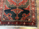Antique Persian Tribal Rug 5x7, Geometric Wool Carpet, Kurdish Senneh Rug