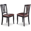 5-Piece Drop Leaf Dining Table Set Black Faux Leather