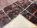 Shag Rug 6x8, Brown, Panel Design