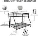 Dusty Metal Bunk Bed Frame Twin Over Full Black Finish