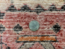 Antique Persian Tribal Rug 4 x 8, Geometric Medallion, Boho Rug, Wool Handmade Rug, Red 4x8 Rug, Persian Hamadan Rug