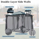 TREXM 10'x10' Hardtop Outdoor Gazebo with Polycarbonate Roof, Patio Gazebo with Aluminum Frame, Mosquito Netting and Privacy Screens for Shade and Rain, Backyard Tent for Backyard, Garden, Lawn (Grey)