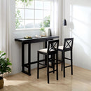 Bar Table,Bar Chair, Extra Long Entryway Table for Entryway, Hallway, Living Room, Foyer, Corridor, Rectangular Wood High Top Kitchen Dining Table, Black