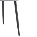 Table and chair set.79'x31.5' with X-shaped Black Metal Table Legs,Wood Grain Textured MDF Crossbeam.Paired With 10 Chairs Made Of Light Gray Lnen Fabric.Iron pipe spraying Legs.