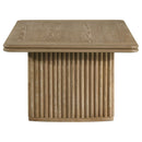 Adina Rectangular Wood Coffee Table Distressed Light Brown