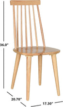 Wood Farmhouse Spindle Dining Chair Natural Finish Set Of 2