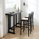 Bar Table,Bar Chair, Extra Long Entryway Table for Entryway, Hallway, Living Room, Foyer, Corridor, Rectangular Wood High Top Kitchen Dining Table, Black