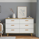 Drawer Dresser cabinet barcabinet, Buffet Sideboard Storage Cabinet, Buffet Server Console Tablestorge cabinetsolid Solid wood handle table leg for Dining RoomLiving RoomKitchenHallway Brown +white