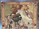 Antique Tapestry 3x4, European French Tapestry, Hand Loomed Victorian Tapestry, Vintage Wool Tapestry 3 x 4 ft