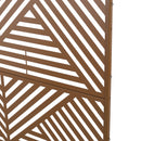 Freestanding Decorative Privacy Screen for Deck Balcony Patio, Metal Privacy Screen 76' H×48' W, Brown